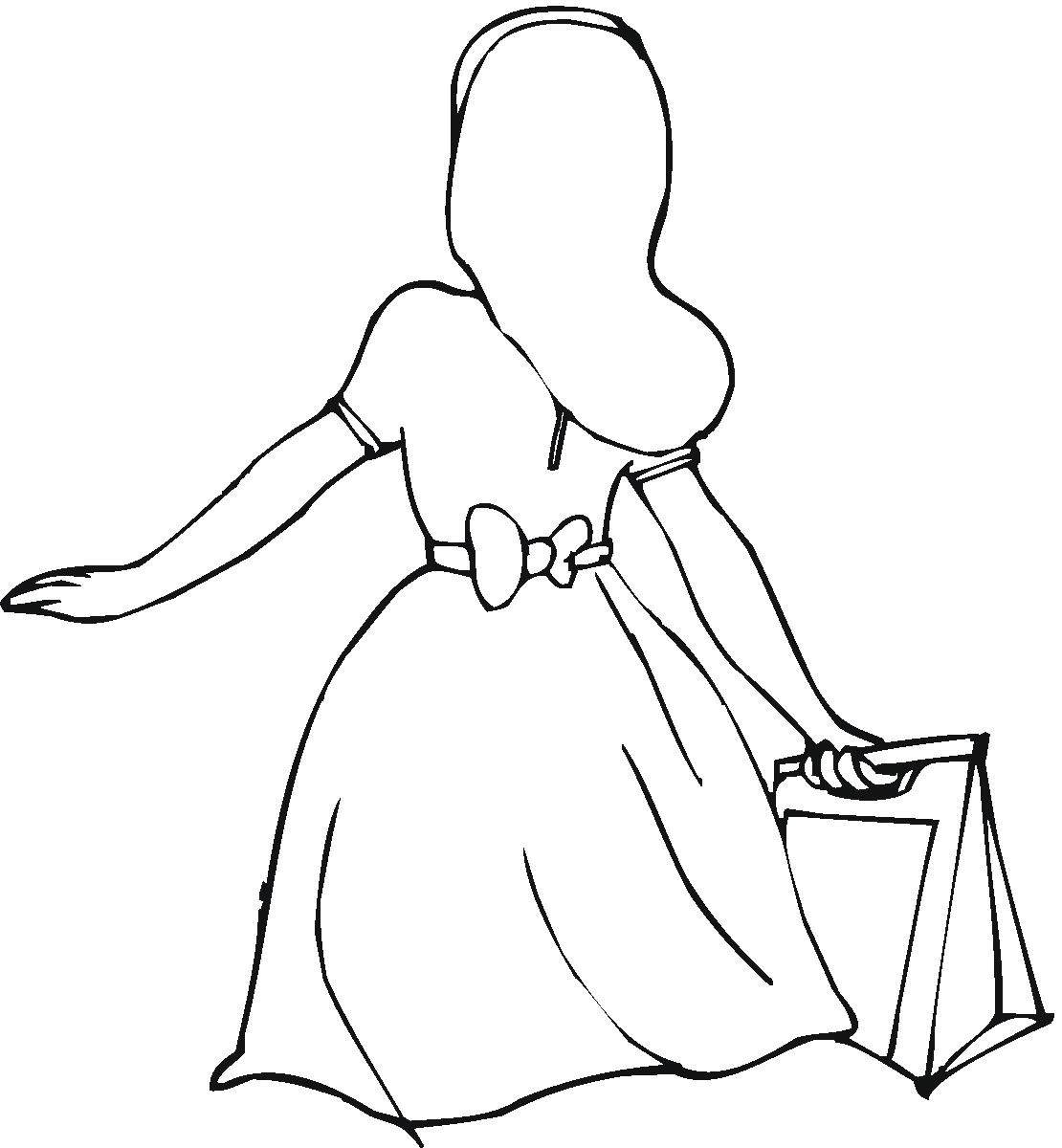 a girl coloring pages - photo #12