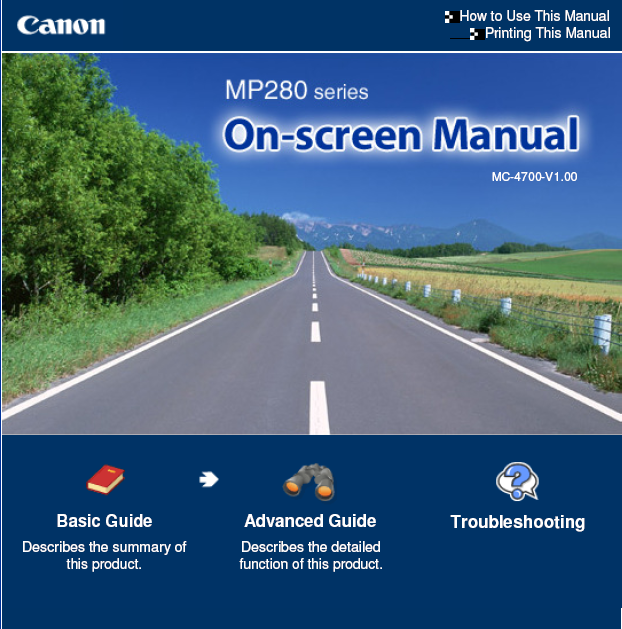 Canon Pixma MP280 Manual - Printer And Service Manual