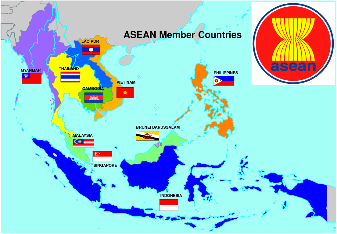 Profil 10+ Negara ASEAN Beserta Ibukota, Bendera. Lambang Negara -  Thebellebrigade.com