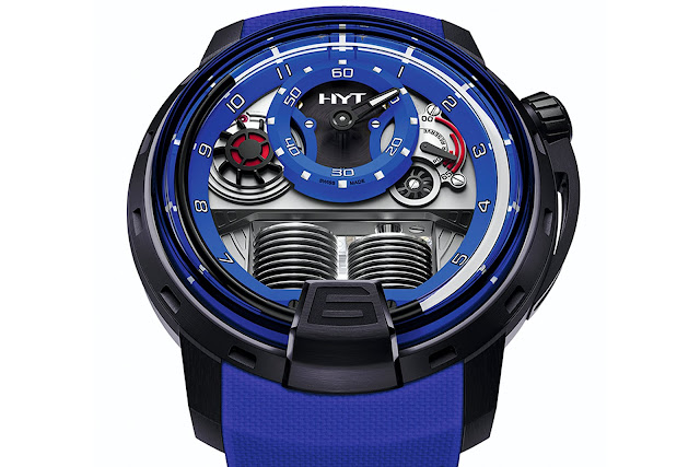 HYT THE COLOR BLOCK COLLECTION blue blog debajo del reloj HYT THE COLOR BLOCK COLLECTION blue blog debajo del reloj