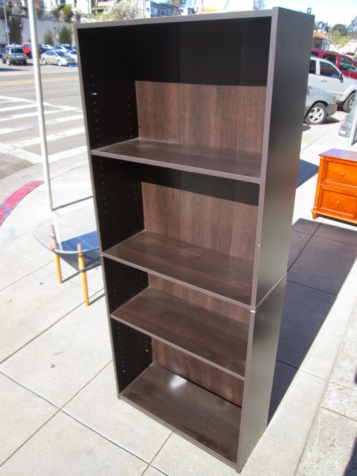 UHURU FURNITURE & COLLECTIBLES SOLD Tall Black Brown Bookshelf (breaks