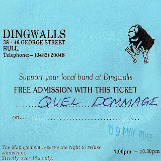 Ticket from Quel Dommage first gig