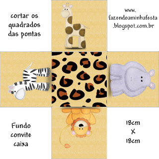 La Selva de Juguete: Cajas para Imprimir Gratis. Este modelo es para hacer la invitación - cajita.