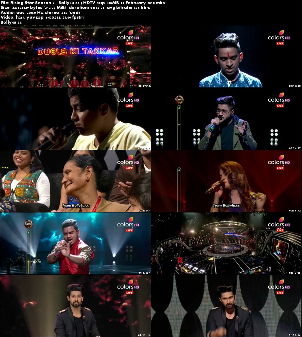 Rising Star Season 2 HDTV 480p 300MB 11 February 2018 Download Rising Star Season 2 HDTV 480p 300MB 11 February 2018 Download
