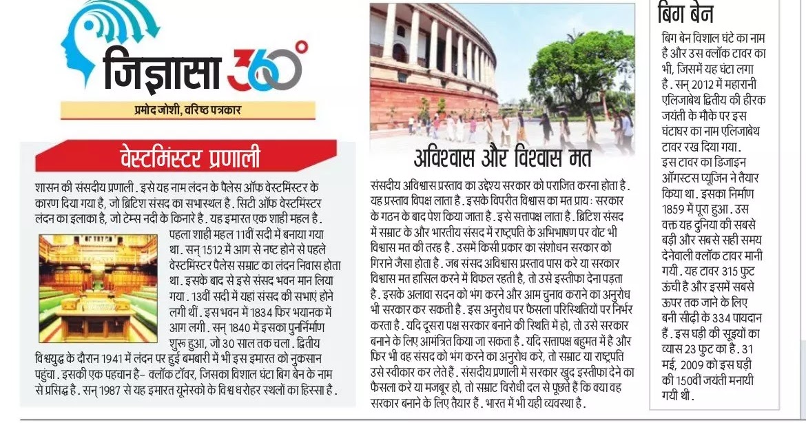 वेस्टमिंस्टर प्रणाली 