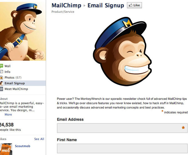 facebook sign up form, embedding signup form on your page