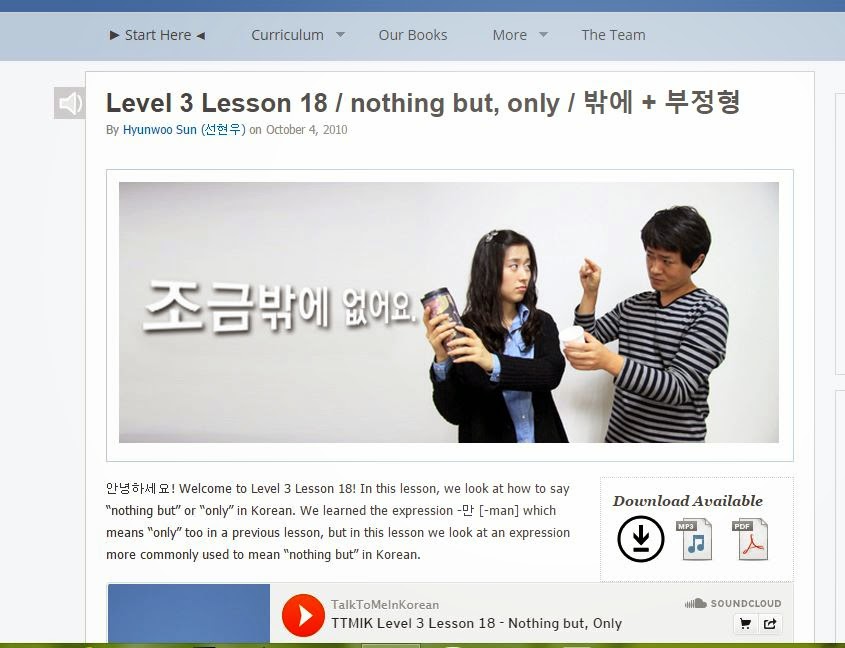 Ví dụ một file PDF học tiếng Hàn sau khi tải về.