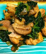 Sesame Oil Chicken with Kale
