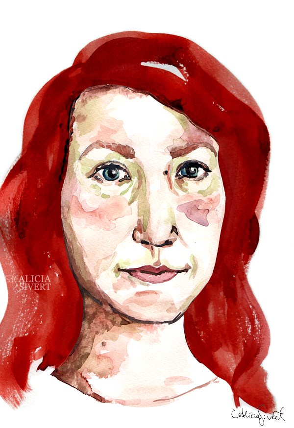 Animated aquarelle painting, by Alicia Sivertsson. aliciasivert alicia sivertsson sivert akvarell aquarelle vattenfärg watercolor water colour målning måla skapa skapande kreativitet monthly makers utmaning blogg bloggutmaning inspiration måleri självporträtt porträtt animation rörlig bild