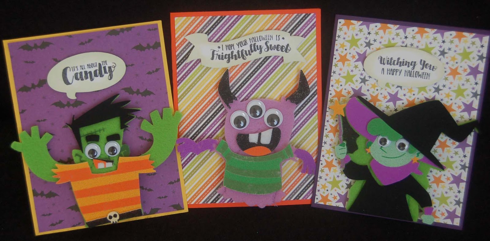 Lynn&#039;s Craft Blog: Halloween Finger Puppet Cards
