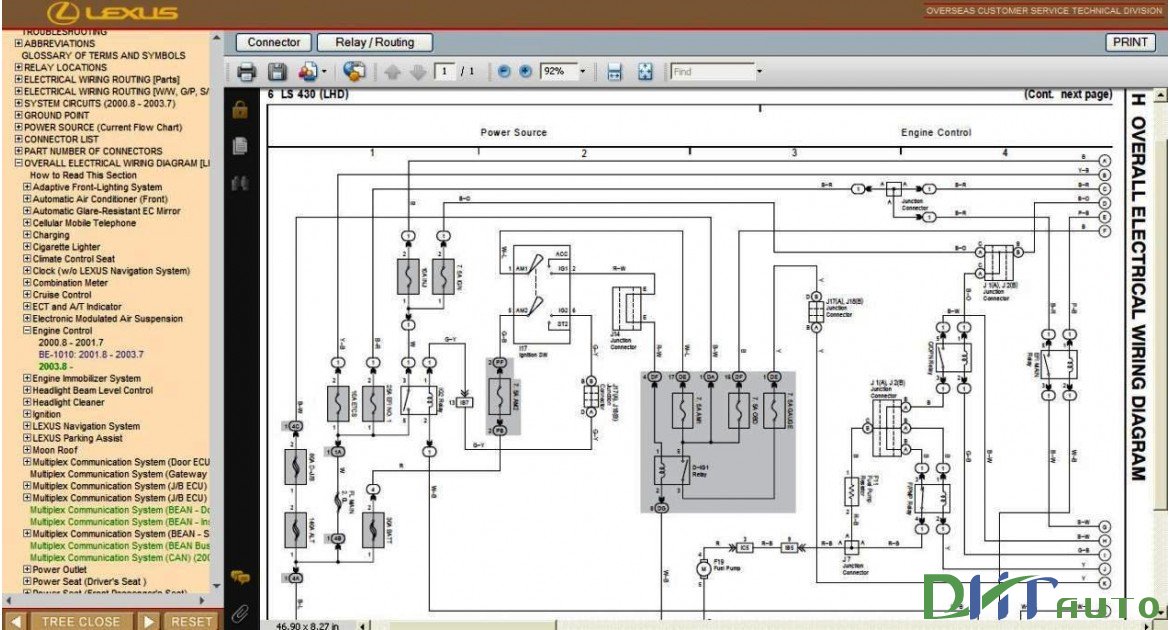 Lexus Ls430 Service Information Library  2000