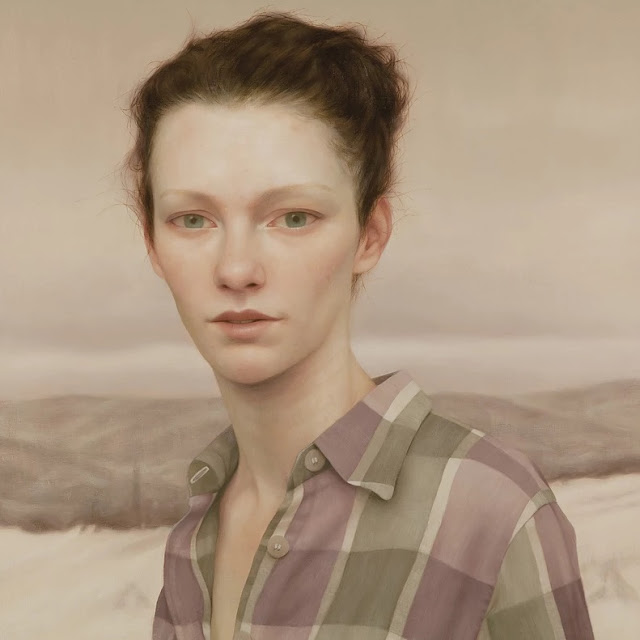 "The Sky is white as Clay" by Lu Cong - 2011 | arte pintura, retrato contemporaneo, contemporary portrait paintings, a r t "The Sky is white as Clay" by Lu Cong - 2011 | imagenes de obras de arte contemporaneo realista, cuadros, pinturas bonitas chidas | artworks