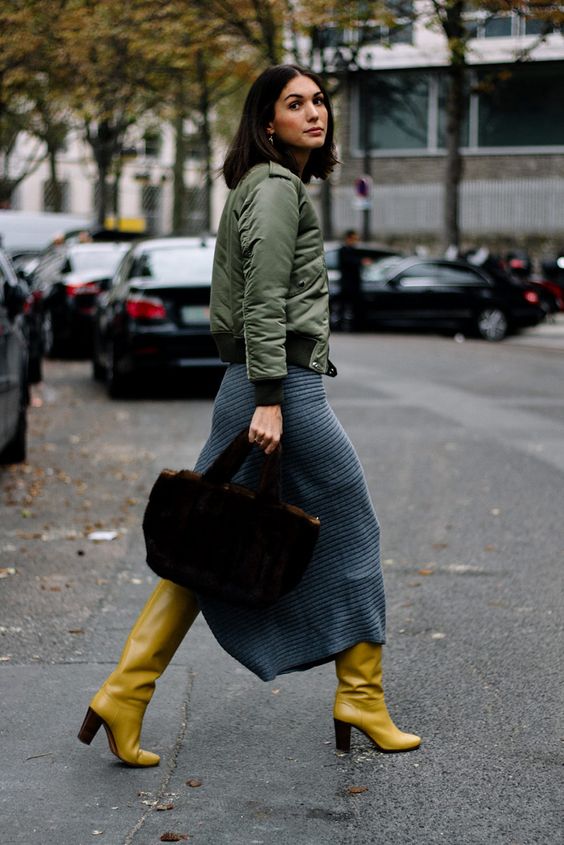 yellow boots style