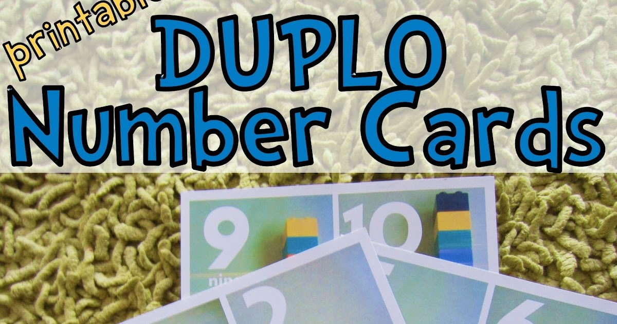 Printable Duplo Number Cards