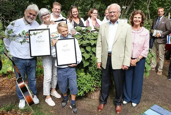 King Carl XVI Gustaf and Queen Silvia attended award ceremony of Solliden 2018 Themed Gardens exhibition. Crown Princess Victoria