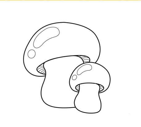 free Download Mushrooms vegetables coloring pages for kids
