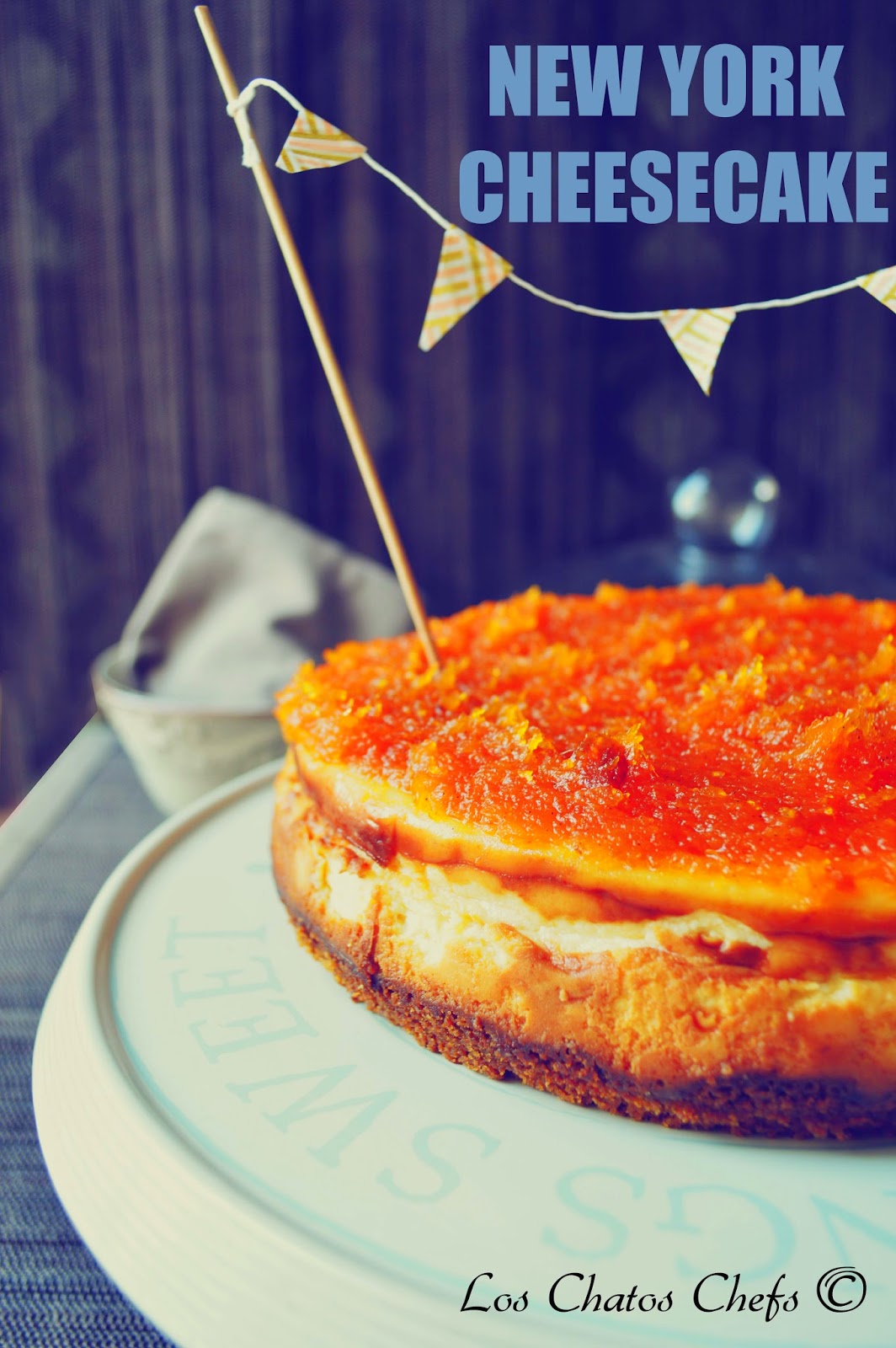 Los Chatos Chefs New York Cheesecake con mermelada de calabaza
