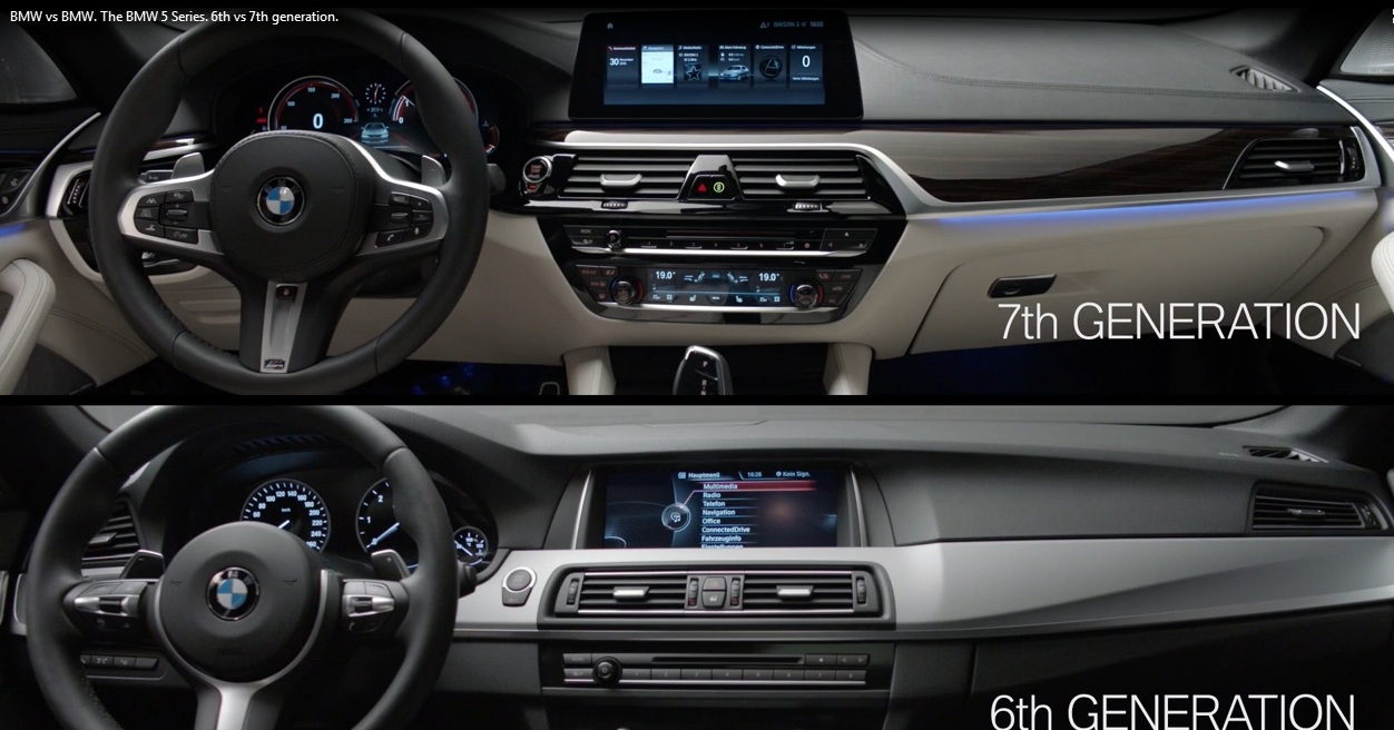 The BMW 5 Series 6th vs 7th generation exterior interior design