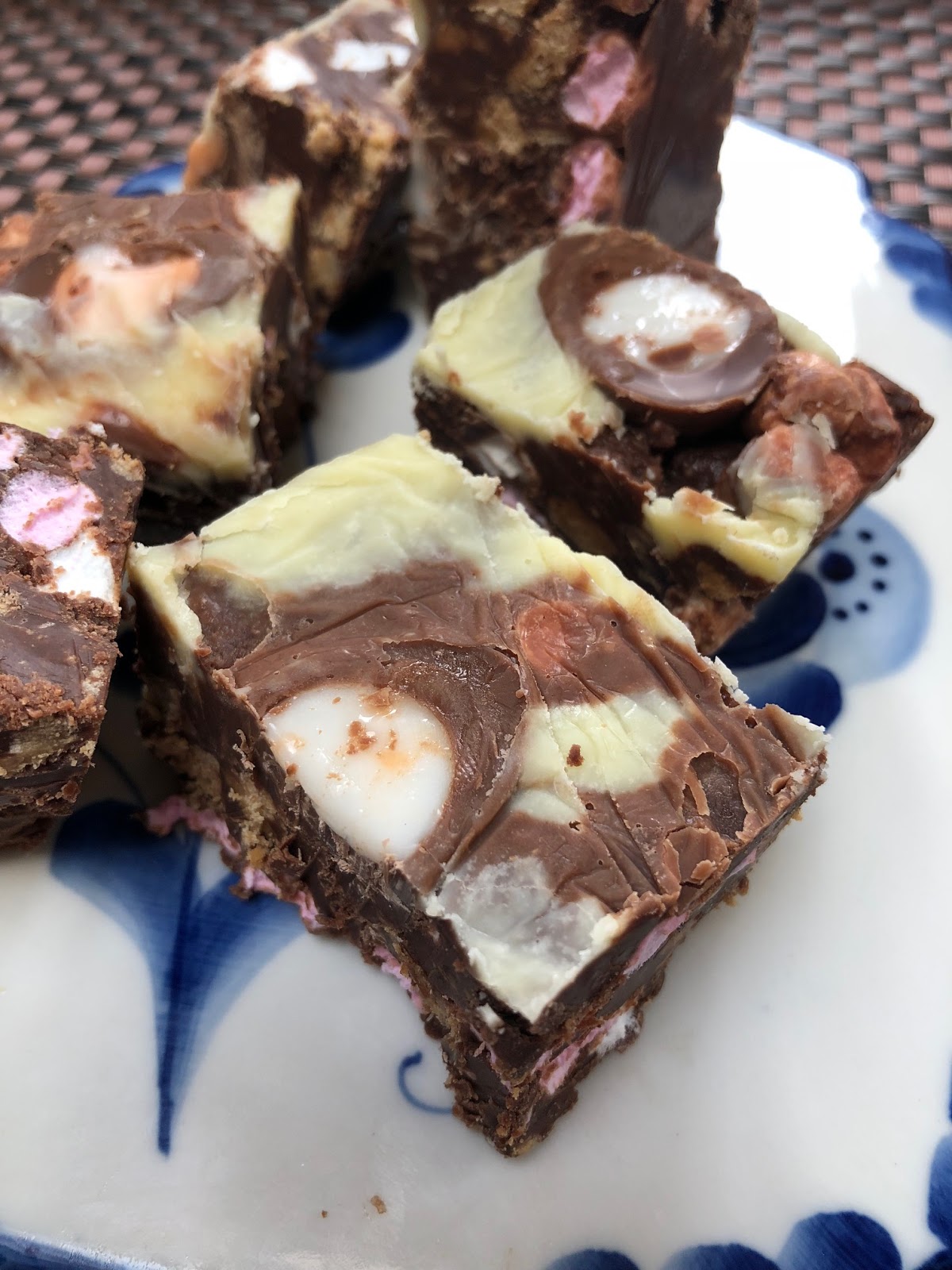 Chez Maximka Marshmallow rocky road with mini creme eggs