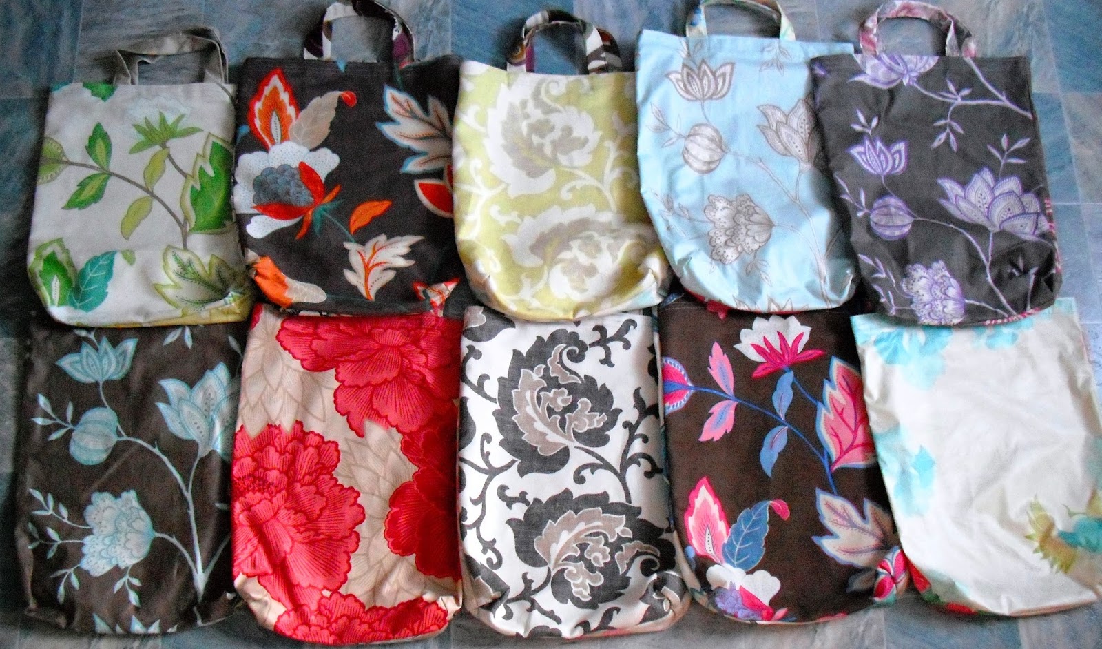 Love my life Home made shopping bags are in fashion