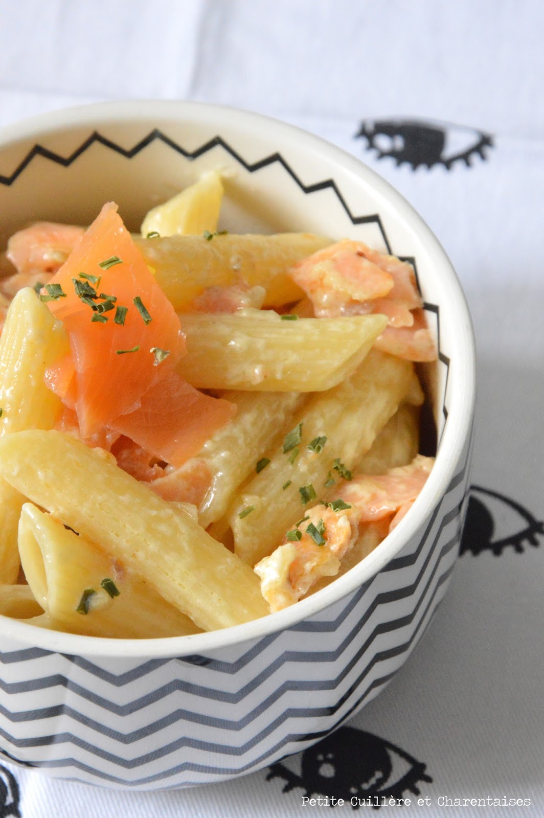 Petite Cuillère et Charentaises Penne au Saumon et à la Vodka