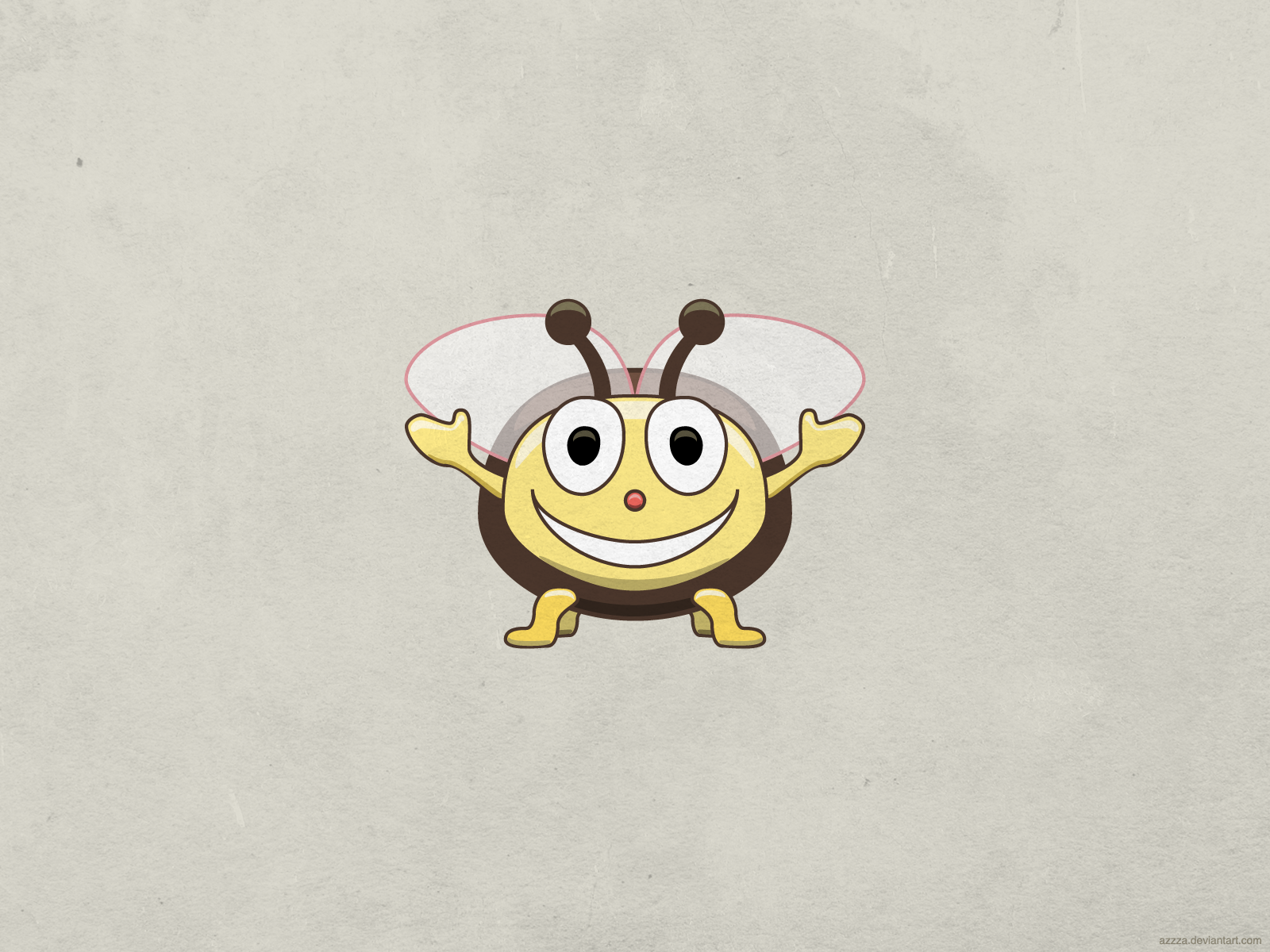 My Grinning Mind Cute  smiling cartoon  bee 