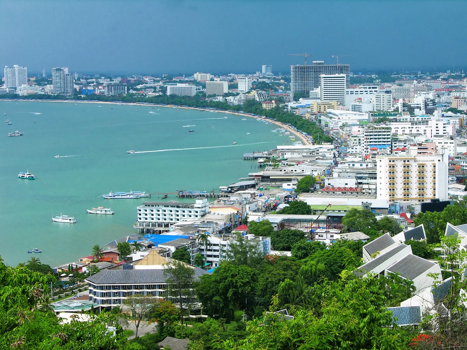 Banco de Imágenes Gratis: Vista panorámica de la ciudad de Pattaya ...