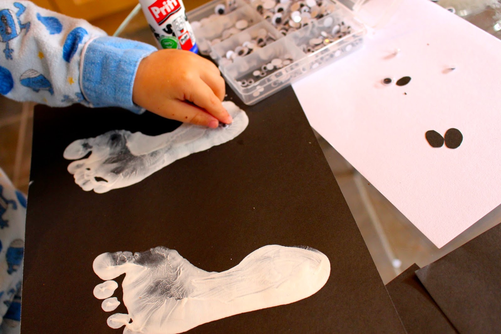 Spooky Ghost Footprints Messy Little Monster