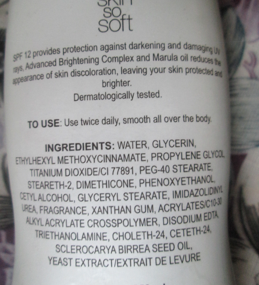 Avon Skin so Soft soft and white protect and enhance body lotion