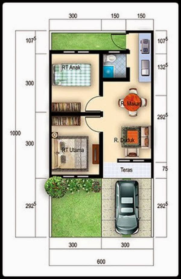 40 Contoh Denah  Rumah  Minimalis  Beserta  Ukurannya DISAIN RUMAH  KITA