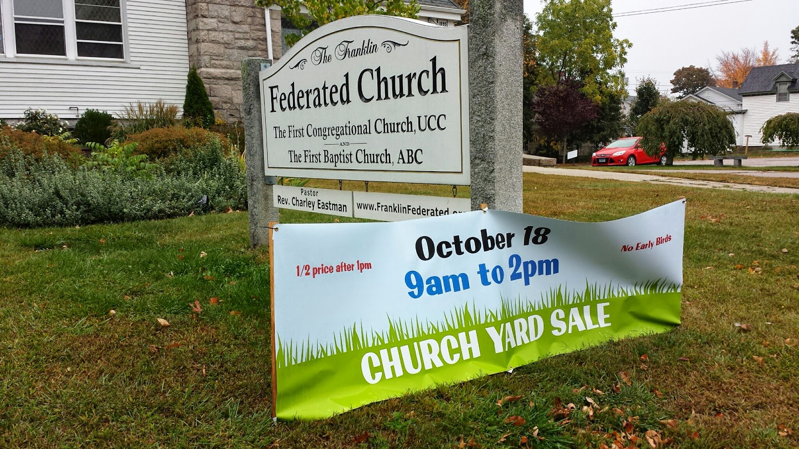 Franklin Federated Church - annual yard sale - Oct 18