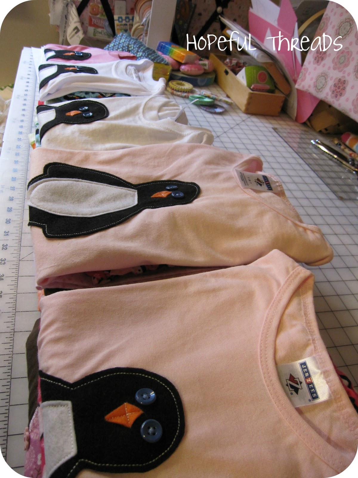 hopeful threads penguin pjs w free applique template