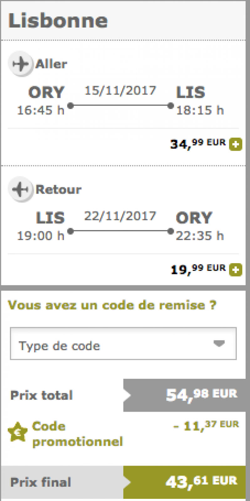 code remise vueling France news collections