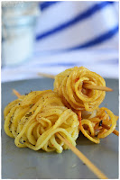 recetas con tallarines de calabacín- recetas con espaguetis de calabacín- 