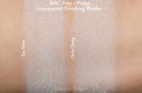 MAC Prep + Prime Transparent Finishing Pressed Powder Swatch