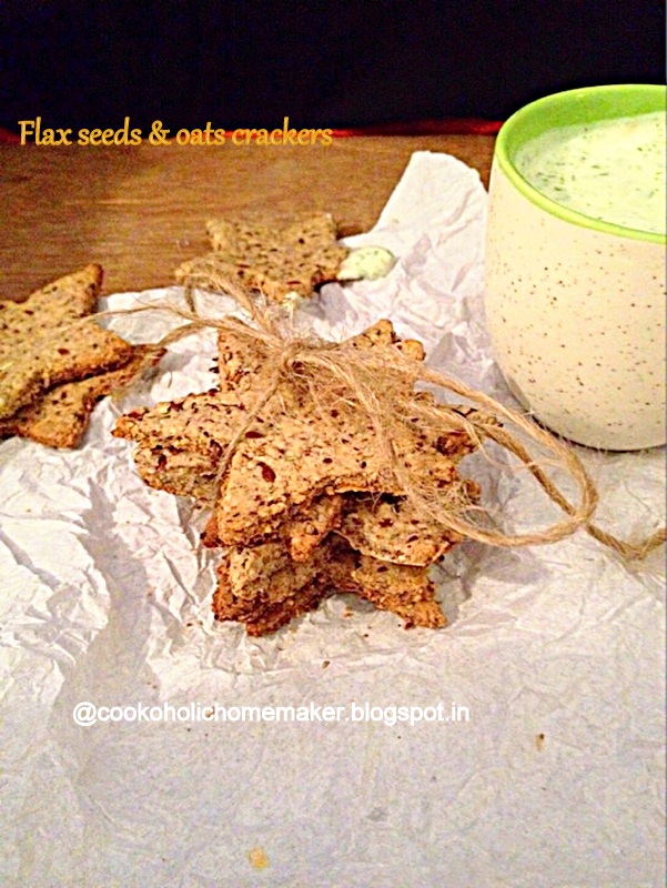 Let's Cook! Flax seeds & oats crackers