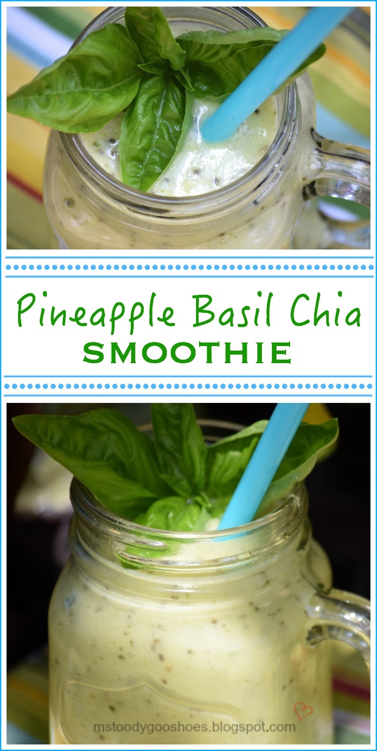 Pineapple Basil Chia Smoothie | Ms. Toody Goo Shoes Pineapple Basil Chia Smoothie | Ms. Toody Goo Shoes