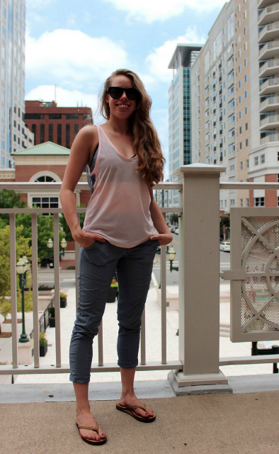Denim Blue Street To Studio Pants, Cool To Street Tank