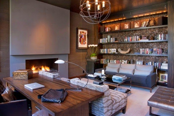 Bookshelves themselves build &#8211; House library in each room