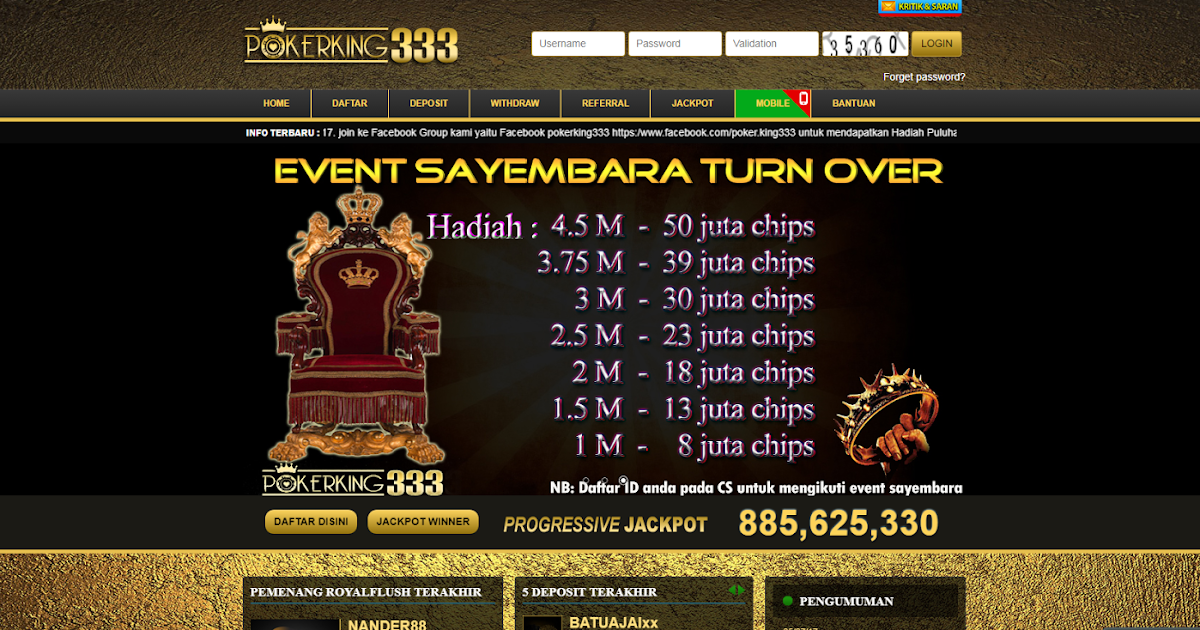 POKERKING333.COM | POKER ONLINE INDONESIA « LAPAK BETTING TERPERCAYA