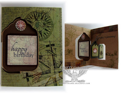 CraftyColonel Donna Nuce for Cards in Envy, Club Scrap Navigation, Karen Burniston Tags Pivot die