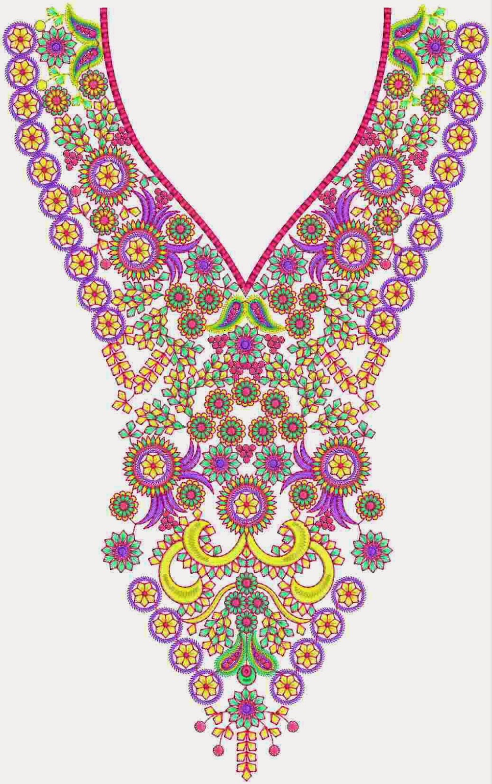 Embdesigntube: Stylish Neck Embroidery Designs Collection