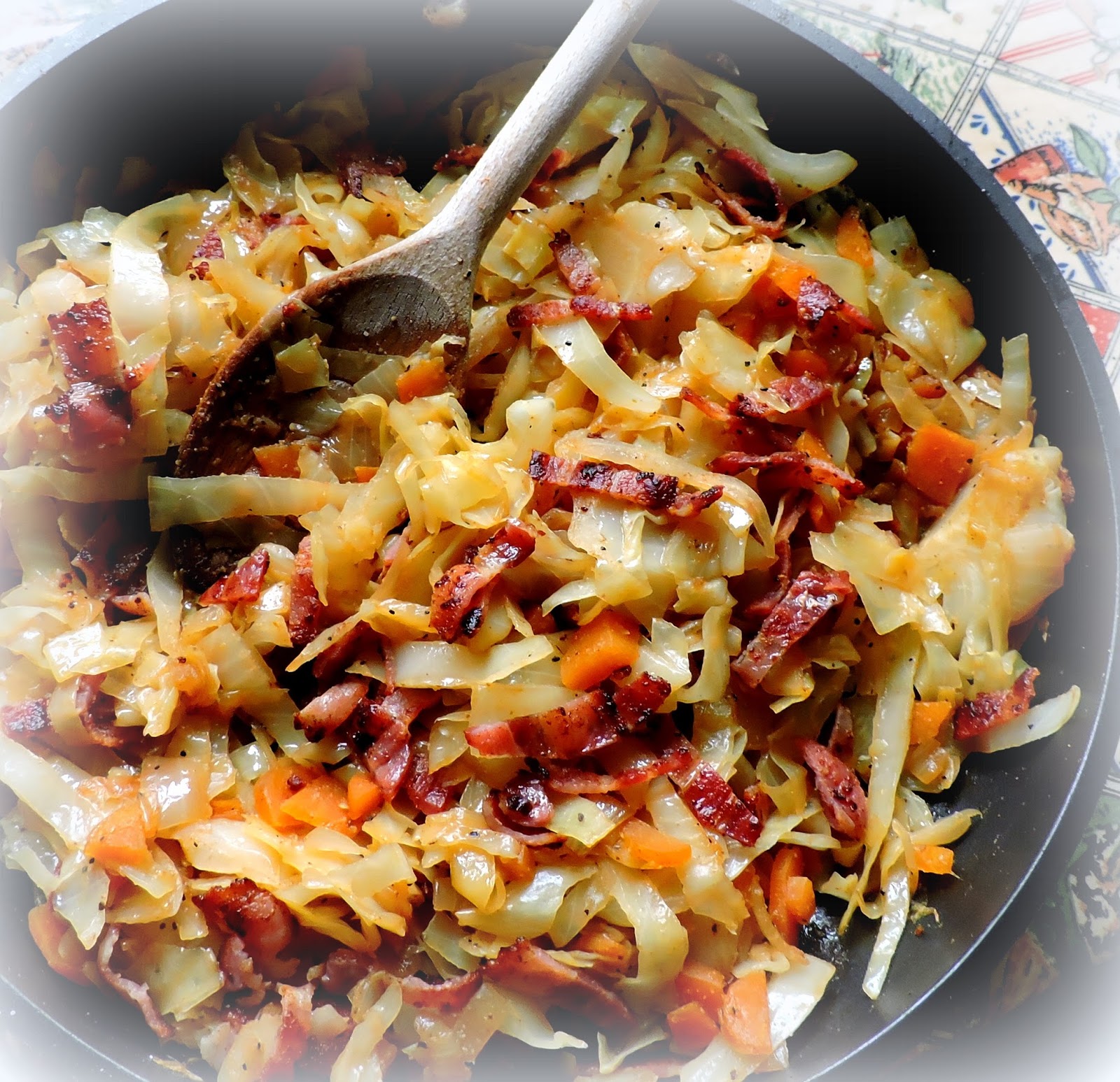 The English Kitchen Fried Cabbage with Bacon & Onions