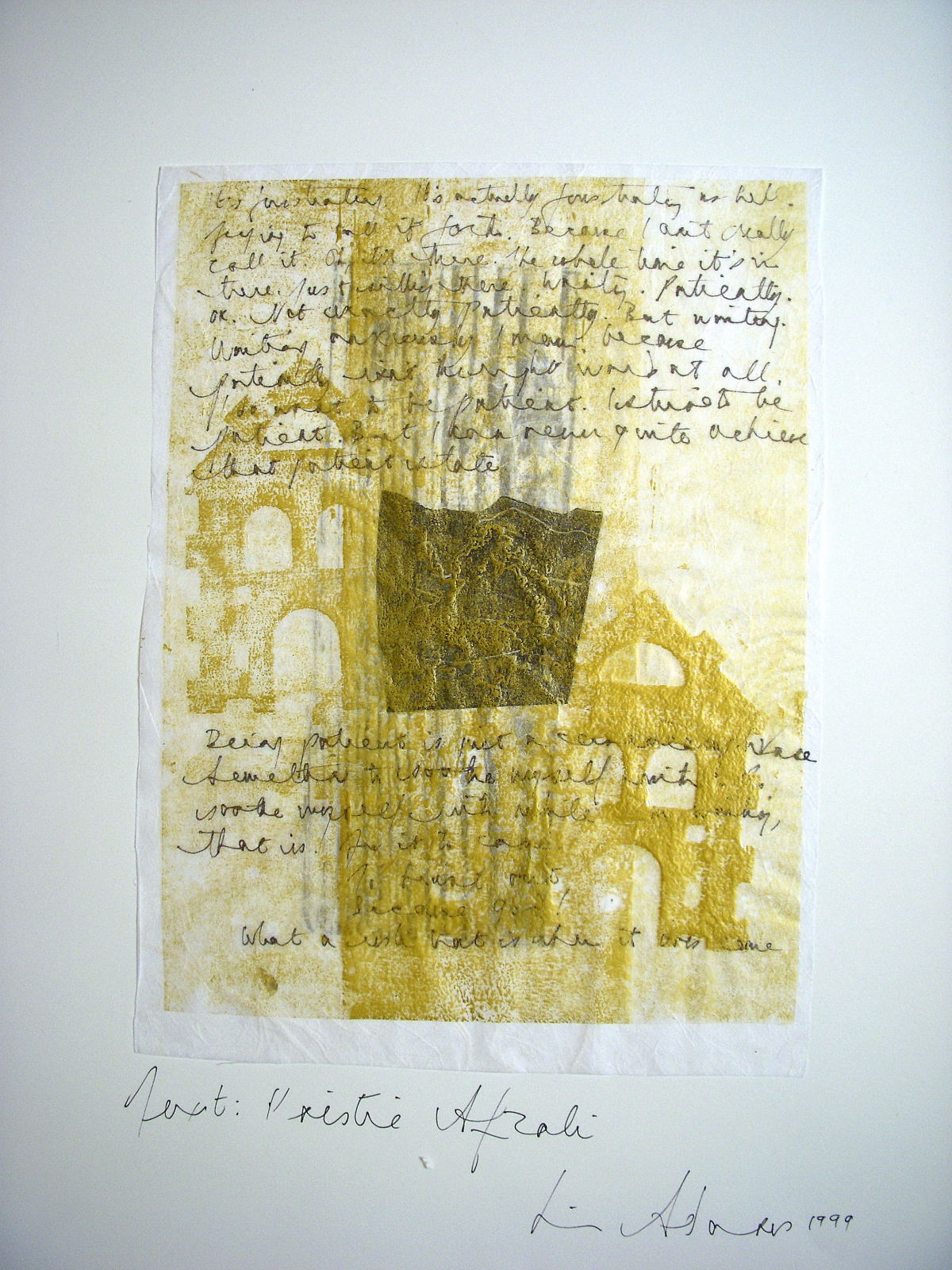 Art, the Beautiful Metaphor Handmade paper and words