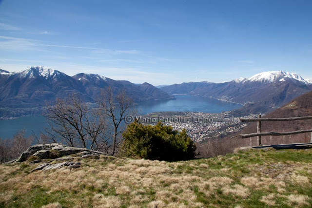 Panorama sul lago Maggiore dai monti di Lego Panorama sul lago Maggiore dai monti di Lego