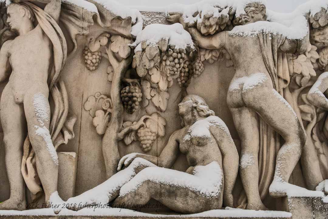 Trocadero Eiffel Tower Paris France Snow Snowstorm 2018 snowy nude nudity naked sculpture artistic style composition scenic travel tourism tourist classic woman architecture stone sculpture trees view beautiful stunning exceptional enchanting feminine romantic dream contemplative contemplation melancholy subdued still motionless calm tranquil unpurterbable