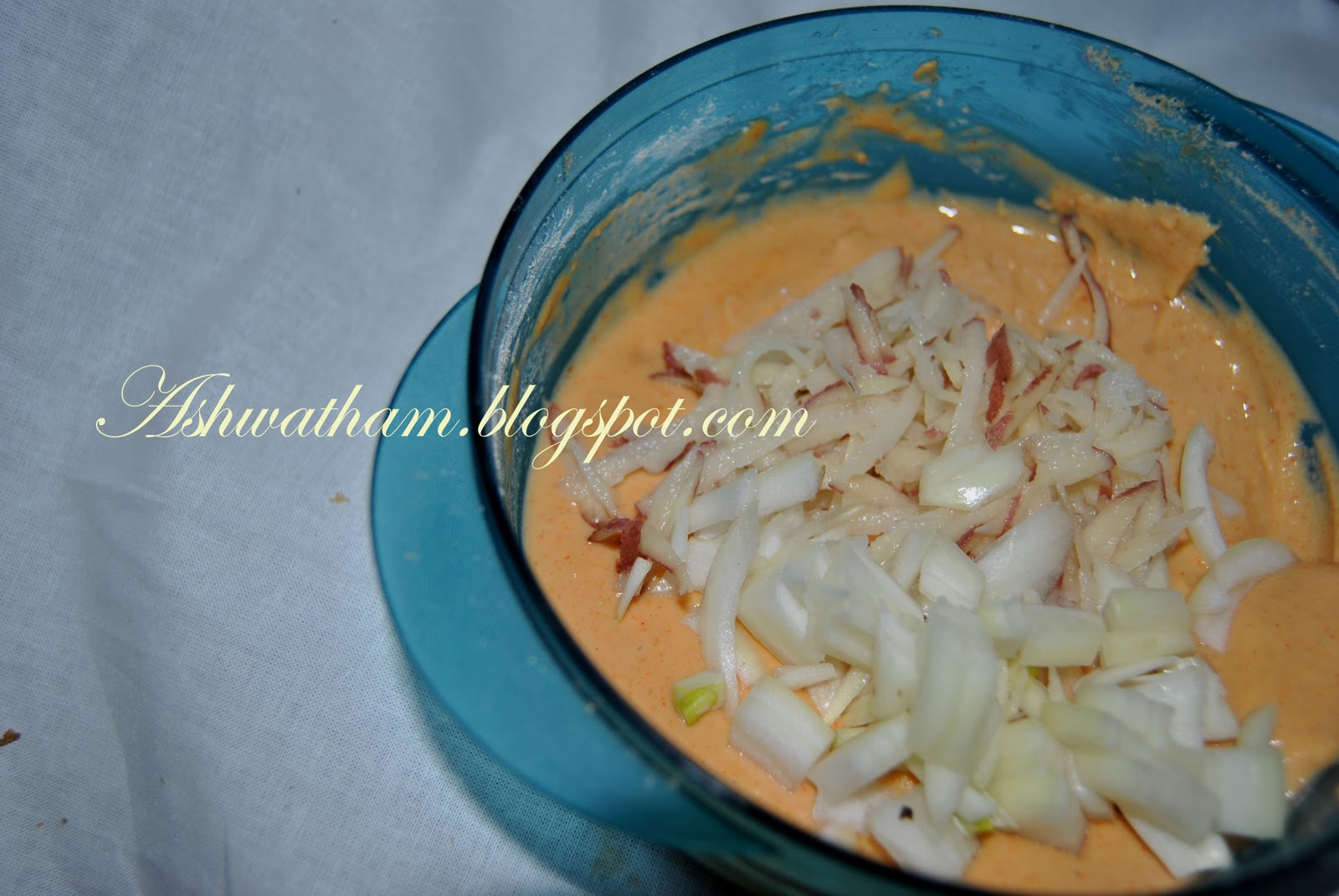 Ashwatham Onion and Potato bhaji