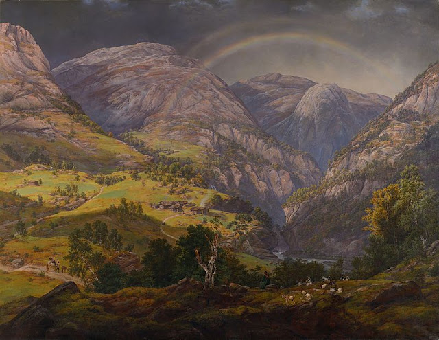 Norvège : Johan Christian Dahl : Vue de Stalheim (1842) Johan Christian Dahl : Vue de Stalheim (1842) peintre romantique