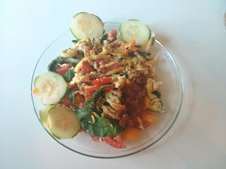 chicken and vegetable scramble