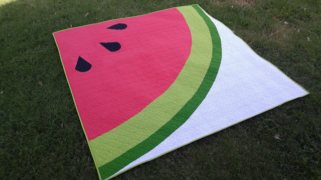 Sliced modern watermelon quilt pattern by Slice of Pi Quilts